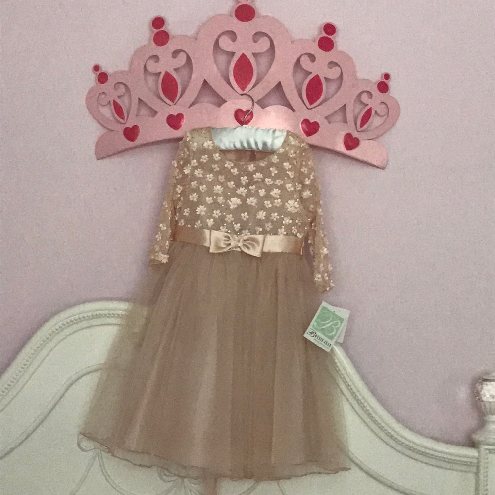 Champagne girl party dress
